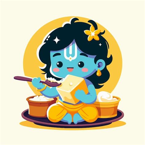 Vector image of god india krishna | Premium AI-generated vector