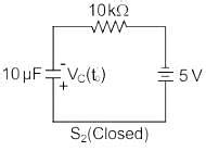 In the circuit shown below, switch S1 and S2 are in open and close ...