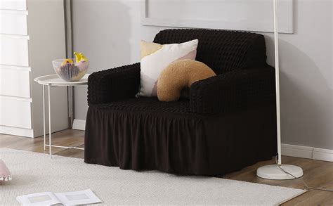 HOKIPO Elastic Stretchable Single Seater Turkish Bubble Sofa Frill ...