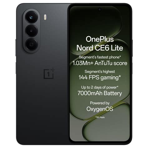 OnePlus Nord CE6 Lite | 8GB+128GB | Hyper Black | Segment's Fastest ...