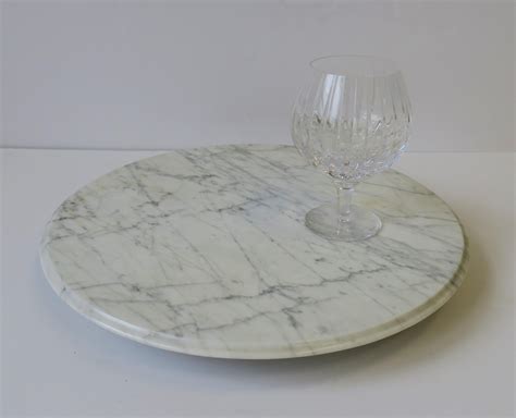 Italian Carrara Marble Lazy Susan at 1stDibs | scalloped marble lazy ...