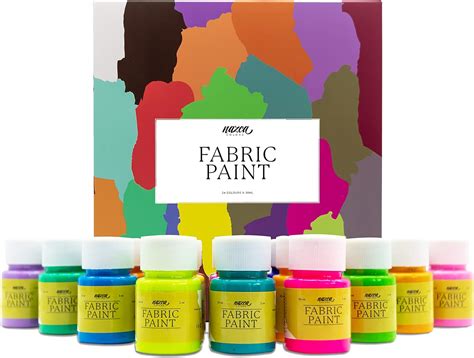 Nazca Colors Permanent Washable Fabric Paint – 24 Colours Set x 30ml ...