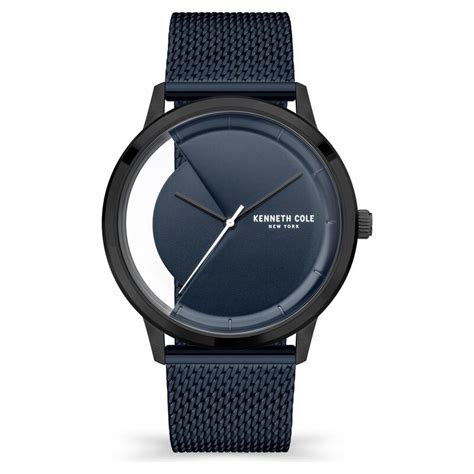 Buy Online Kenneth Cole Quartz Analog Blue Dial Stainless Steel Strap ...