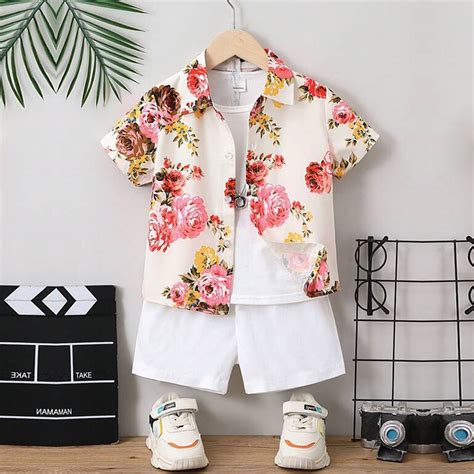 Venutaloza Kids Sunshine Floral Shirt & Shorts Without tee Two Piece S ...