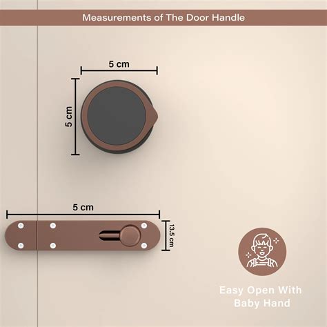 Gloxy Brass Door Lock for Bathroom, Balcony, Home – Keyless Mortise ...