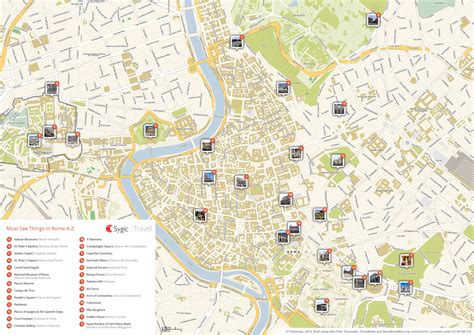 Maps Of Rome Showing Attractions