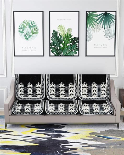 Nendle Luxurious Abstract Design Sofa Cover 3 Seater Velvet| 3 Seater ...