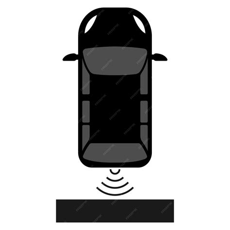 Car parking sensor signal icon vector illustration template design ...