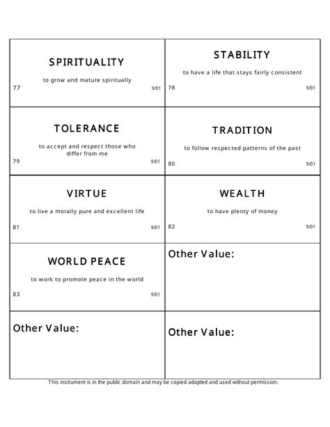 Image result for Personal Values Card Sort Printable
