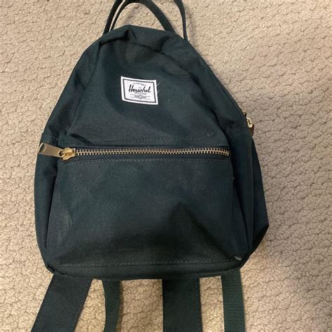 Herschel mini backpack in dark forest green color!... - Depop