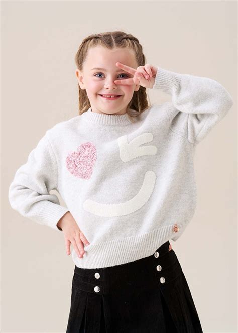 Angel & Rocket Girls Grey Printed Sweaters