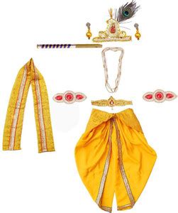 ITSMYCOSTUME Krishna Dress for Kids Set of 10 Dhoti,Patka,Hip Cover ...