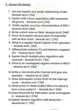 chapter 5_ coa_ lecture notes - Q. 28 Explain asynchronous data ...