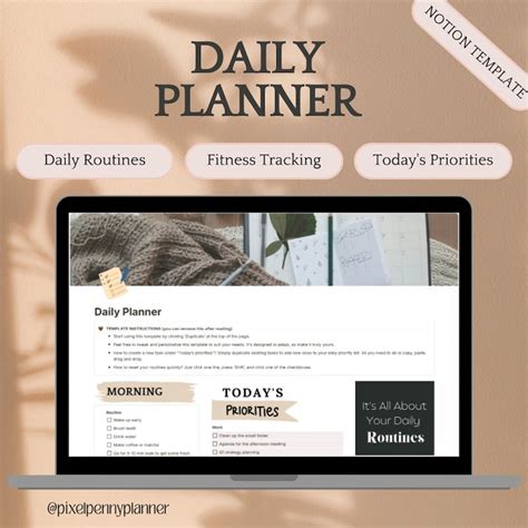 Image result for Notion Daily Routine Template
