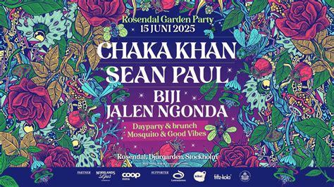 Chaka Khan + Sean Paul + BIJI + Jalen Ngonda| Rosendal Garden Party ...