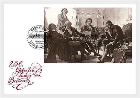 Beethoven 250th Birth Anniversary – First Day Cover of Liechtenstein ...
