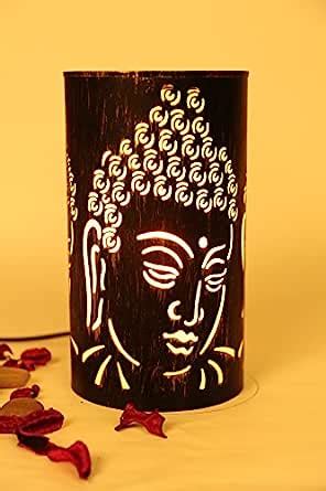 Buy Height of Design Buddha Face Pillar Table Lamp Online at Low Prices ...