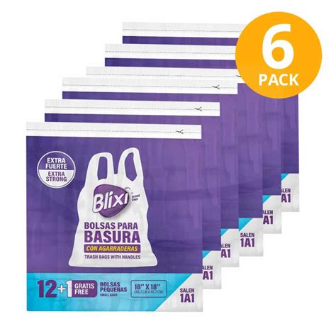 Blixi Bolsas de Basura Pequeñas, Blancas con Agarradera, 78 Bolsas ...