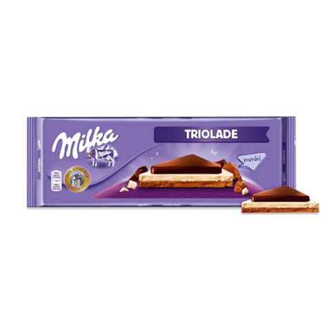 Milka Triolade, Dark White Alpine Milk Chocolate Bar Pouch, 280 Gram ...