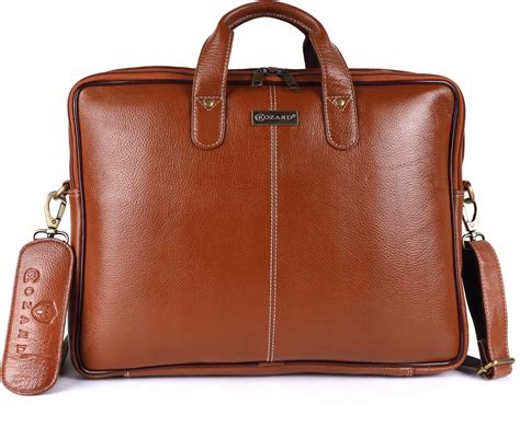 Flipkart.com | CROZARD Original Tan Leather 14 inch Laptop Messenger ...