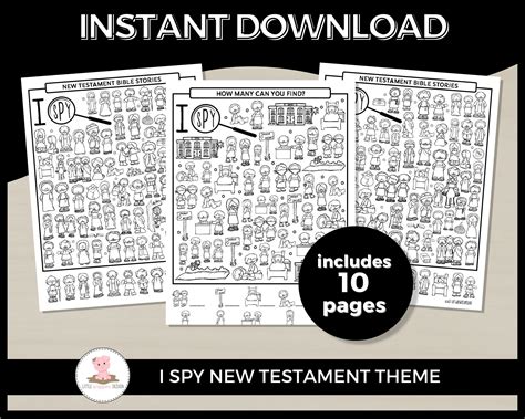 I Spy Bible New Testament Lesson Activity by Little Wiggles Design - Etsy