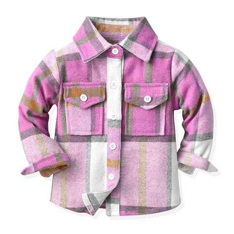 Holiday Clearance Gift Sets! Pejock Toddler Flannel Shirt Jacket Plaid ...