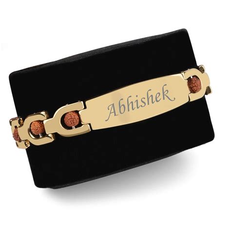 Buy The Wallet Store Personalized Rudraksh Bracelet With Name | Lab ...