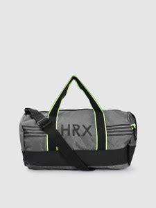 HRX by Hrithik Roshan Unisex Grey Solid Brand Logo Training Duffel Bag ...