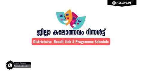 Kerala School Kalolsavam District Result link 2024-25