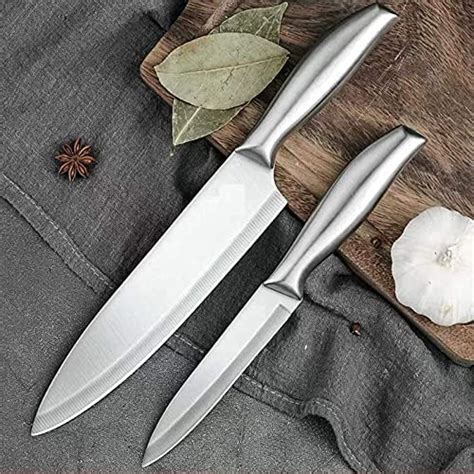 Buy aDai Set of 2 German Stainless Steel Chef and Paring Knife Combo ...