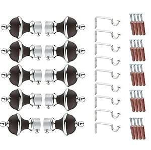 Buy GLOXY Manjira Shape Stainless Steel & ABS Curtain Bracket Parda ...
