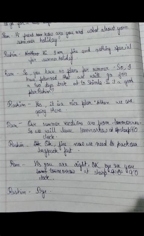 Write a dialogue between two friends for planning a trip to Shimla ...