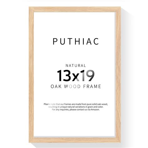 Amazon.com - puthiac 13x19 Oak Wood Picture Frame - 13"x19" Poster ...