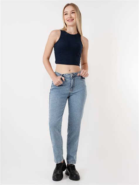 Buy Women High Rise Mom Fit Jeans | Kraus Jeans