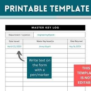 Image result for Key Tracking Log Template