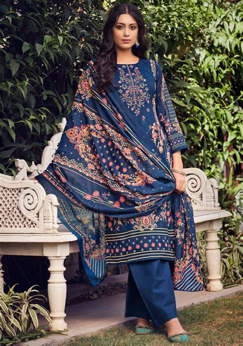 Shop the Latest Ziana Vol 2 Pure Mal Mal Cotton Dupatta Dress Material ...