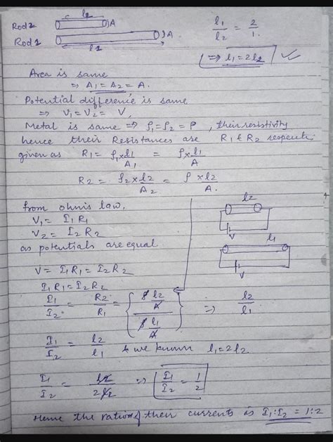 Two wires of same material have the same area of cross section but ...