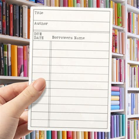 Image result for Library Card Example