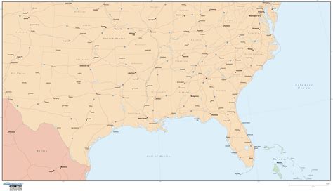 Map Of The Southern United States Capitals