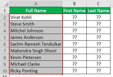 How to Split Names in Excel 的图像结果