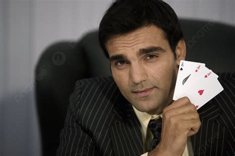 Man Holding Three Aces Photo Background And Picture For Free Download ...