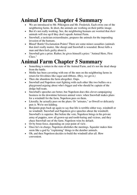 Summary of Chapter 4: Animal Farm | Summaries Animal Histology | Docsity