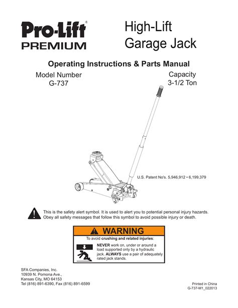 Pro Lift Floor Jack Parts at Jason Pierre blog