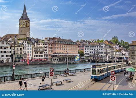 Zurich Cityscape and Limmat River in Zurich City Center Editorial Stock ...