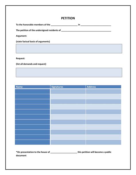 Free Printable Petition Templates [Word, PDF, Google Docs] +Forms