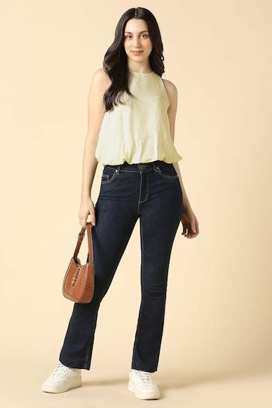 Allen Solly Woman Tops, Women Light Yellow Solid Casual Top for Women ...