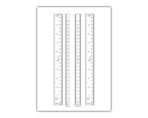 Regla De Pulgadas Imprimible