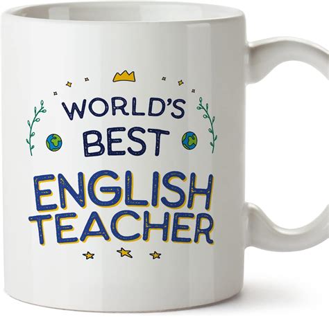 MUGFFINS Tazas para PROFESORA DE INGLÉS - En Inglés - World's Best - 11 ...