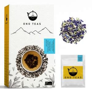 Ono Teas Himalayan Butterfly Blue Pea Herbal Tea (30 Teabags) with ...