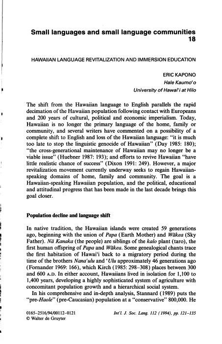 Language Revitalization: Immersion Schools on Indian Reservations